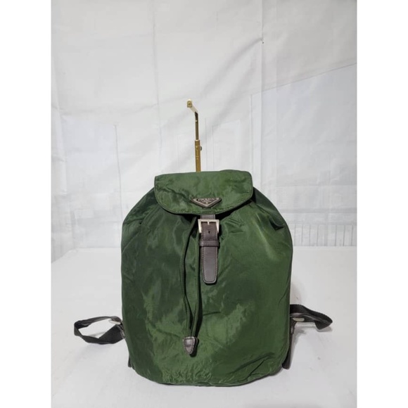 Authentic PRADA Tessuto Backpack Nylon Army Green - Picture 7 of 14